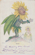 Illustr. GRANDVILLE . 2 Fleurs Tournesols Humanisés  "SOLEIL" - Sonstige & Ohne Zuordnung