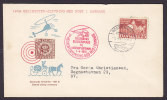 Denmark Airmail 1st HELICOPTER Flight Cover 1951 Rosenborg Eksercerplads To Kastrup Lufthavn Airport - Airmail