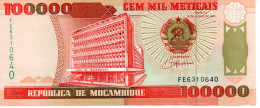 Mozambique - Pk N° 139 - 100 000 Meticais - Mozambico