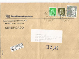 ZARAGOZA A ALEMANIA CC CERTIFICADA MAT HEXAGONAL CORREO AEREO - Cartas & Documentos