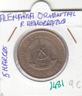 CR1481 MONEDA ALEMANIA ORIENTAL 5 MARCOS EBC+ - Otros & Sin Clasificación