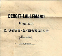 F.3488   1861 LAC TIMBRE Enpire Oblit. Petits Ch. Pont à Mousson Meuthe Et Moselle Pour Elbeuf Seine Maritime - 1849-1876: Klassik