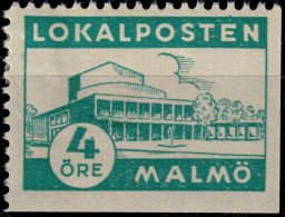 SUÈDE / SWEDEN - Local Post MALMÖ 4öre Green - Mint* - Lokale Uitgaven