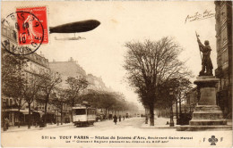 CPA TOUT PARIS 531 13e Statue De Jeanne D'Arc Dirigeable Aviation (1270386) - Arrondissement: 13