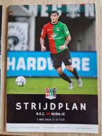 Programme NEC Nijmegen - Roda JC - 1.5.2016 - Holland - Program - Football - Habillement, Souvenirs & Autres