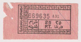 EGD56015 Egypt / Tram Ticket – “Tram City” Alexandria - Wereld