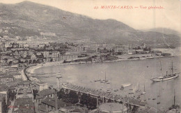 MONACO - Monte-Carlo - Vue Générale - Bateaux - Carte Postale Ancienne - Monte-Carlo