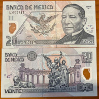 MEXICO. 20 PESOS. BENITO JUAREZ (the First Indigenous President Of Mexico & Cenotaph Of Mexico City) UNCIRCULATED 2003 - Mexico