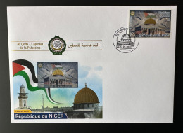 Niger 2022 Mi. ? IMPERF ND FDC 1er Jour Gold Doré 3600F Joint Issue Emission Commune Al Qods Quds Capitale Palestine - Gezamelijke Uitgaven