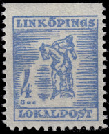 SUÈDE / SWEDEN - Local Post LINKÖPING 4öre Light Blue - Mint NH** - Lokale Uitgaven