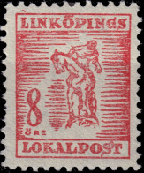 SUÈDE / SWEDEN - Local Post LINKÖPING 8öre Rose - Mint* - Local Post Stamps