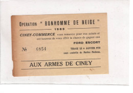 Ciney Opération Bonhomme De Neige 1969 - Ciney