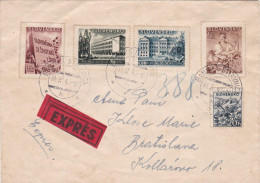 1943 Slovakia EXPRES Multifranked Cover, Letter. Banska Stiavnica, Bratislava.  (C03200) - Briefe U. Dokumente