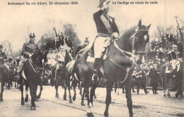 FAMILLES ROYALES - Avênement Du Roi Albert - 23 Déc 1909 - Le Cortège En Cours De Route - Carte Postale Ancienne - Royal Families