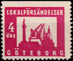 SUÈDE / SWEDEN - Local Post GÖTEBORG 4öre Carmine - Mint NH** - Ortsausgaben