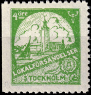 SUÈDE / SWEDEN - Local Post STOCKHOLM 4öre Green - Mint* - Ortsausgaben