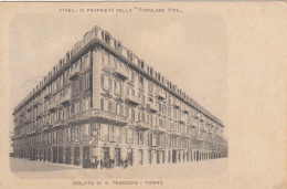 12588-TORINO-ISOLATO S.TEODOSIO-STABILI DI PROPRIETA' DELLA "POPOLARE VITA"-1911-FP - Altri Monumenti, Edifici