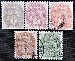 France (ex-colonies & Protectorats) > Crète 1902 -1903 Inscription: "CRETE"  Y&T N° 1 à 5 - Used Stamps