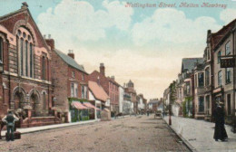 NOTTINGHAM STREET MELTON MOWBRAY OLD COLOUR POSTCARD LEICESTERSHIRE - Other & Unclassified