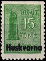 SUÈDE / SWEDEN - Local Post HUSKVARNA 15öre Green - Mint* - Emisiones Locales