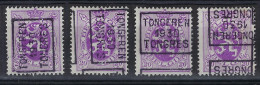 Zegel Nr. 281 Voorafgestempeld Nr. 5907 A + B + C + D TONGEREN 1930 TONGRES ; Staat Zie Scan ! - Rollo De Sellos 1930-..