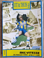 Programme RKC Waalwijk - Vitesse - 26.2.1994 - Holland - Program - Football - Habillement, Souvenirs & Autres