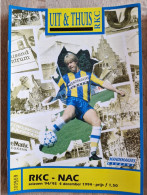 Programme RKC Waalwijk - NAC Breda - 4.12.1994 - Holland - Program - Football - Habillement, Souvenirs & Autres