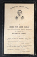 Souvenez Vous De Georges Pierre Joseph Baillon Endormi Le 2 Janvier 1902 Au Crotoy - Décès