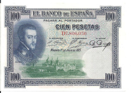 ESPAGNE 100 PESETAS 1925 AUNC P 69 - Autres & Non Classés