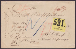 "Karlsruhe", Taxierter Paketbegleitbrief, Gelber Zettel - Storia Postale