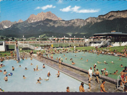 Austria PPC St. Johann In Tirol Swimmingpool Schwimmbad ST. JOHANN To HILLERØD Denmark (2 Scans) - St. Johann In Tirol