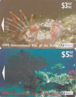 Fiji 2 Phonecards GPT - - - Fish - Fidschi