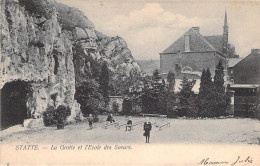 Belgique - Statte - La Grotte Et L'ecole Des Soeurs - Edit. Th. Ven Den Heuvel - Animé - Enfant - Carte Postale Ancienne - Huy