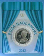 KAZAKHSTAN: 2022 Melkhior 100 Tenge Proof Roza Baglanova Singer Music Blister BU - Kazakhstan