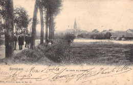 Belgique - Bornhem - La Route Du Château - Edit. Nels - Animé - Clocher - Carte Postale Ancienne - Mechelen