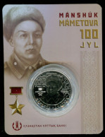 KAZAKHSTAN: 2022 Melkhior 100 Tenge MANSHUK MAMETOVA Snipper Hero Blister BU - Kazakhstan