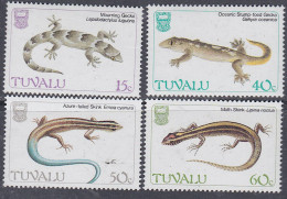 TUVALU, Reptile, Reptiles, Lezard, Gecko  Yvert N° 381/84 Neuf Sans Charniere. MNH ** - Altri & Non Classificati