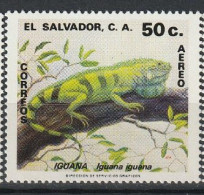 SALVADOR Reptile, Reptiles, Iguane Yvert N° PA 453 Neuf Sans Charniere. MNH ** - Autres & Non Classés