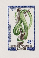 CONGO Reptile, Reptiles, Serpents, Serpent Yvert N° 296 Neuf Sans Charniere. MNH ** NON DENTELE - Snakes