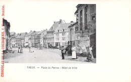 Belgique - Theux - Place Du Perron Hôtel De Ville - Publicité Chocolat De La Couronne - Carte Postale Ancienne - Verviers