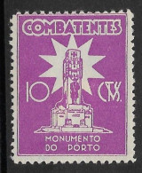 Portugal Vignette Combattants Première Guerre Monument Au Porto WWI Veteran Fighters Monument Cinderella - Lokale Uitgaven