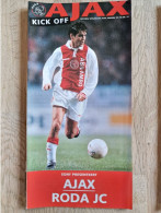 Programme Ajax - Roda JC - 6.12.1997 - Holland - Program - Football - Habillement, Souvenirs & Autres