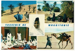 Souvenir De Mauritanie - Dunes De Sable, La Vie Sous La Tente, L'heure Du Thé, Chamelier Dans Les Dunes, Jeune Femme - Mauritanië