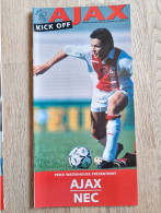 Programme Ajax - NEC Nijmegen - 28.2.1998 - Holland - Program - Football - Habillement, Souvenirs & Autres