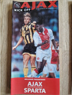 Programme Ajax - Sparta Rotterdam - 8.4.1998 - Holland - Program - Football - Habillement, Souvenirs & Autres