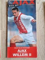 Programme Ajax - Willem II - 23.4.1998 - Holland - Program - Football - Habillement, Souvenirs & Autres