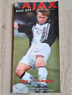 Programme Ajax - FC Utrecht - 7.3.1999 - Holland - Program - Football - Andrzej Rudy - Habillement, Souvenirs & Autres