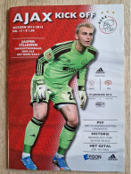 Programme Ajax - PSV Eindhoven - 19.1.2014 - Holland - Program - Football - Jasper Cillessen - Habillement, Souvenirs & Autres