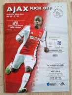 Programme Ajax - SC Heerenveen - 6.2.2014 - Holland - Program - Football - Lesley De Sa - Habillement, Souvenirs & Autres