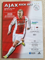 Programme Ajax - AZ Alkmaar - 23.2.2014 - Holland - Program - Football - Viktor Fischer - Habillement, Souvenirs & Autres
